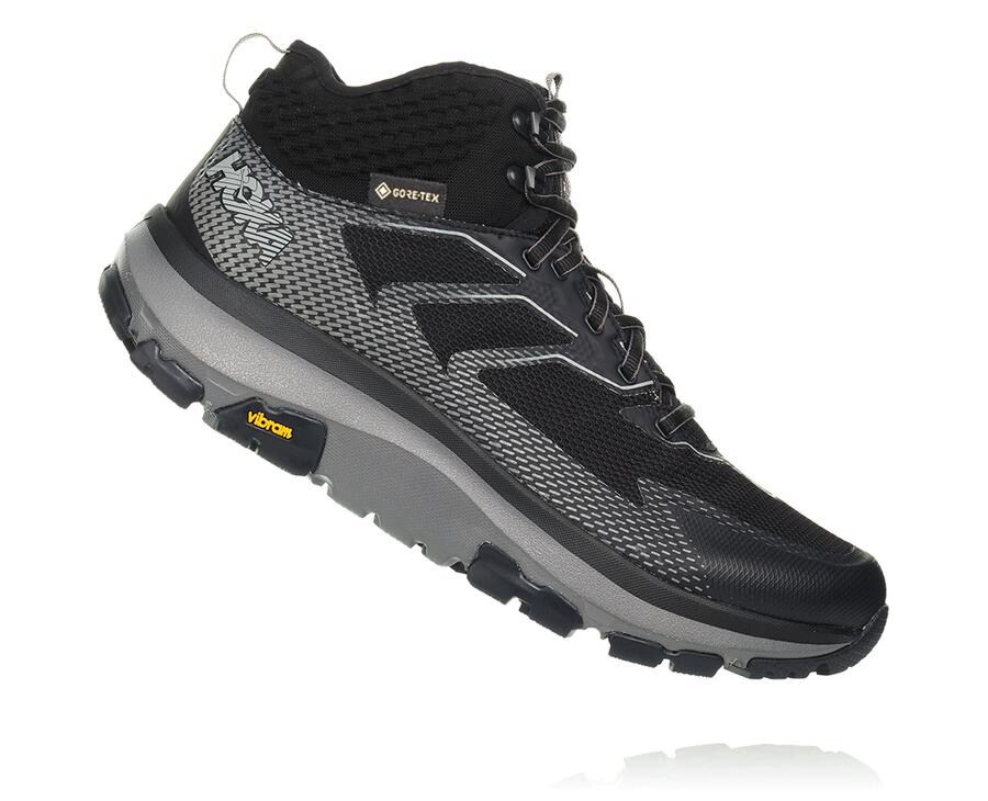 Hiking Boots Mens - Hoka One One Toa GORE-TEX - Black - MCONBUJ-67